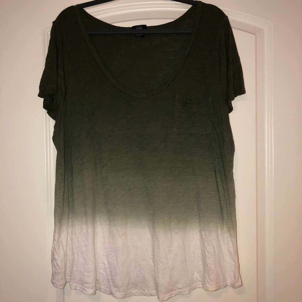Torrid Green Ombré V-Neck Tee
